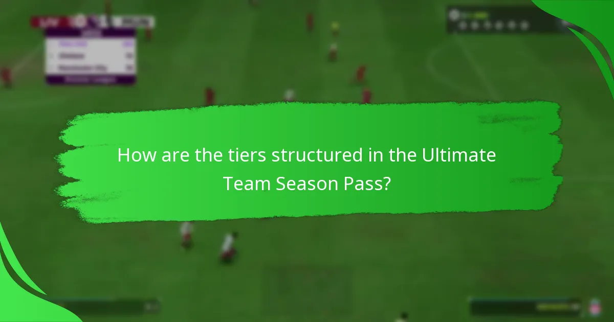 How are the tiers structured in the Ultimate Team Season Pass?