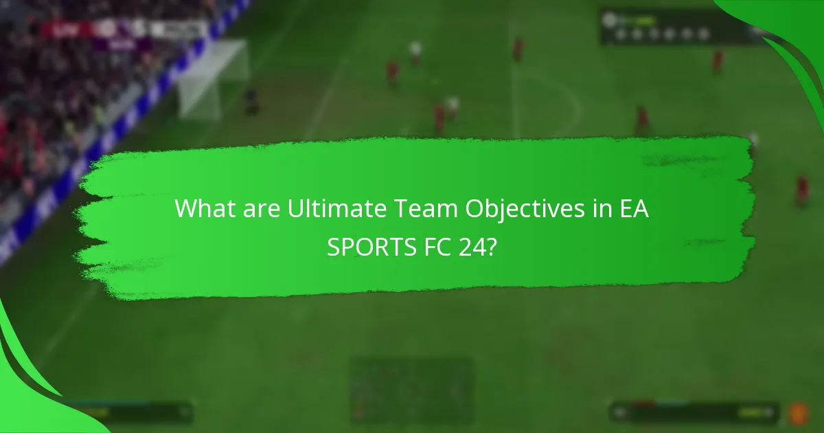 Which player items are associated with Ultimate Team Objectives?